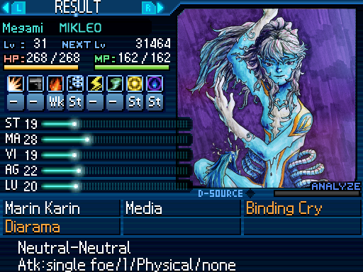 Demon Mikleo art cropped in overlay from SMT Strange Journey